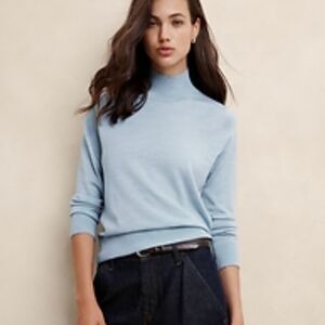 Reitmans Light Blue Knit Sweater Cashmere Blend XS